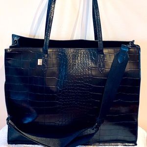 BEIS Work Tote | Black Croc